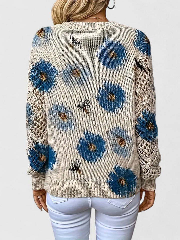 Aurélie - Let cardigan med blomster