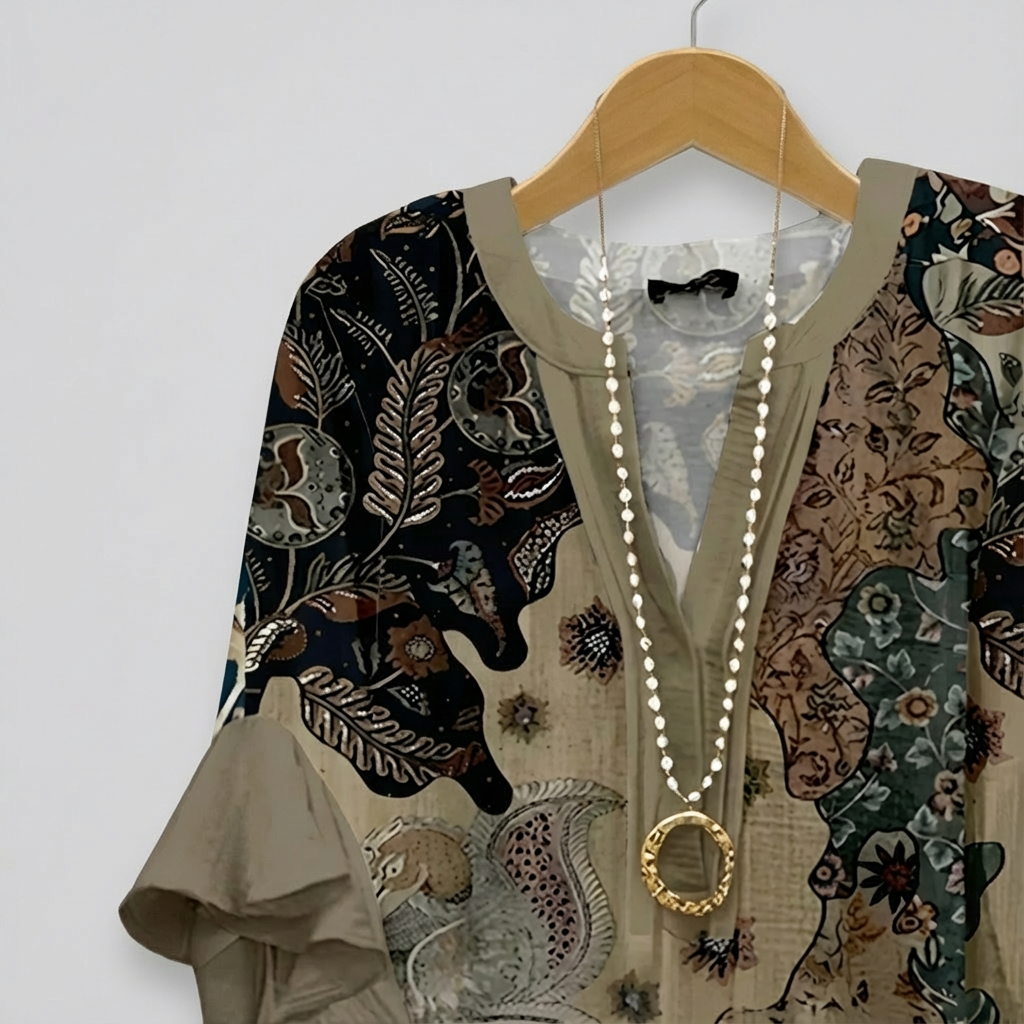Iris - Løstsiddende og feminin bluse