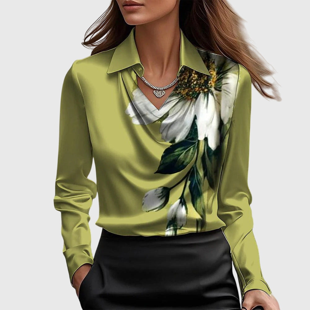 Brooklyn - Elegant satinbluse