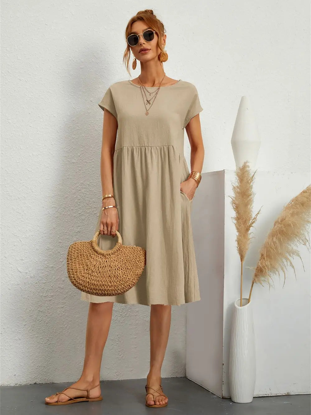 Sage - Elegant afslappet kjole