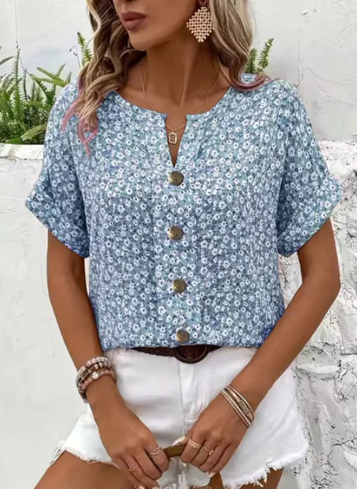 Jelena - Elegant sommertop med blomster