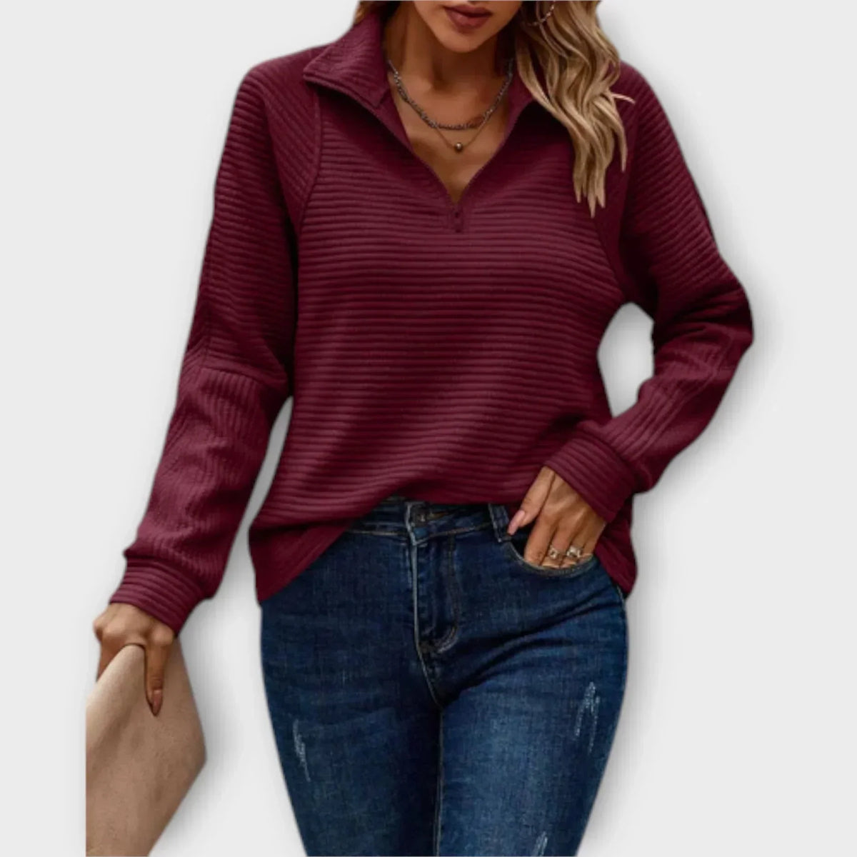 Olivia - Elegant og behagelig strikbluse