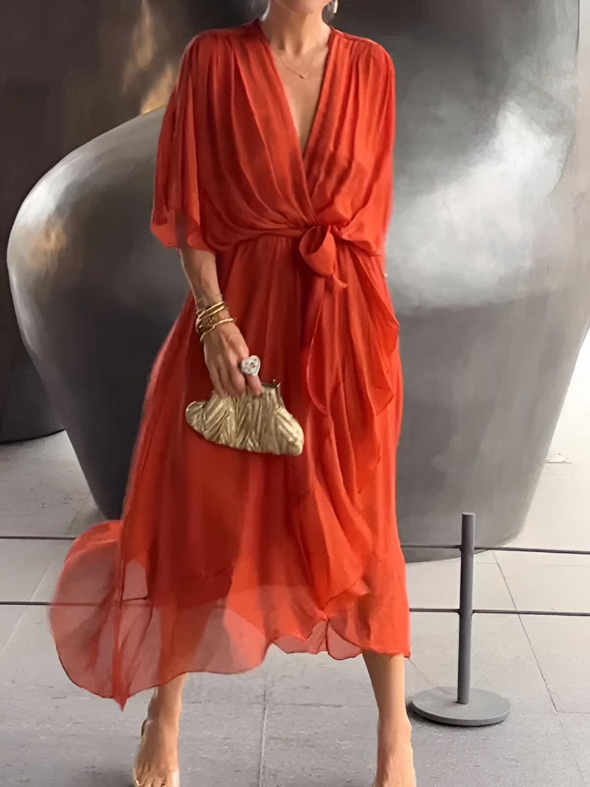 Monica - Elegant flydende kjole