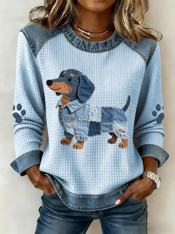 Daisy - Afslappet Top med Hund