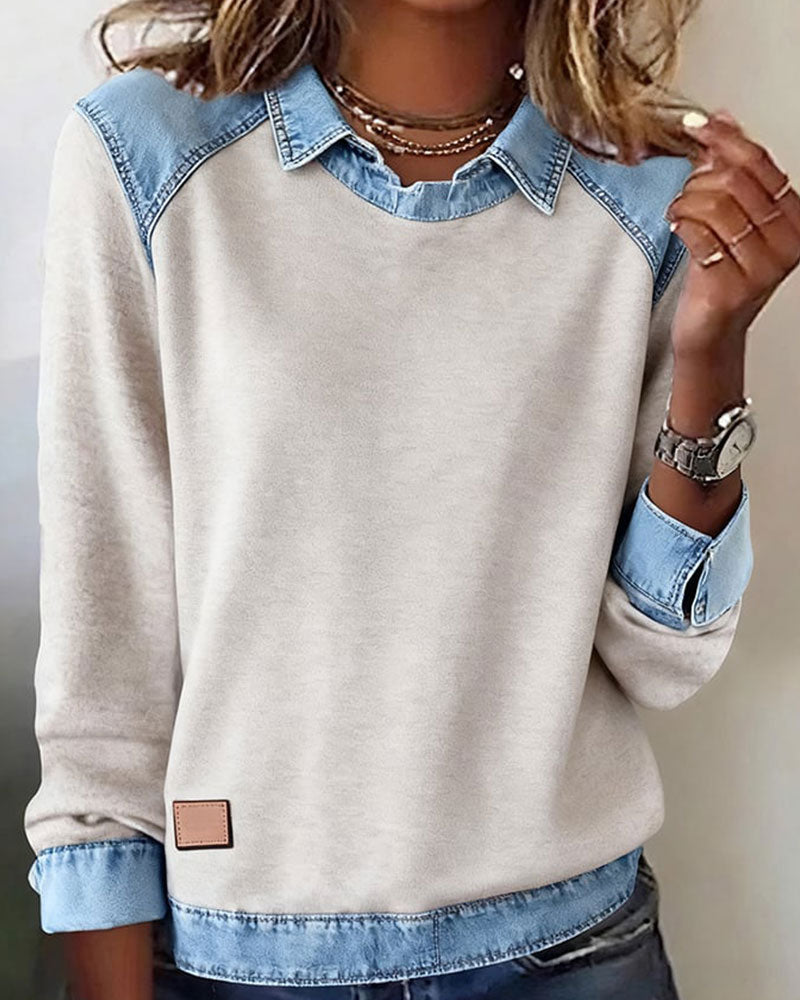 Lina - Moderne broderet bluse