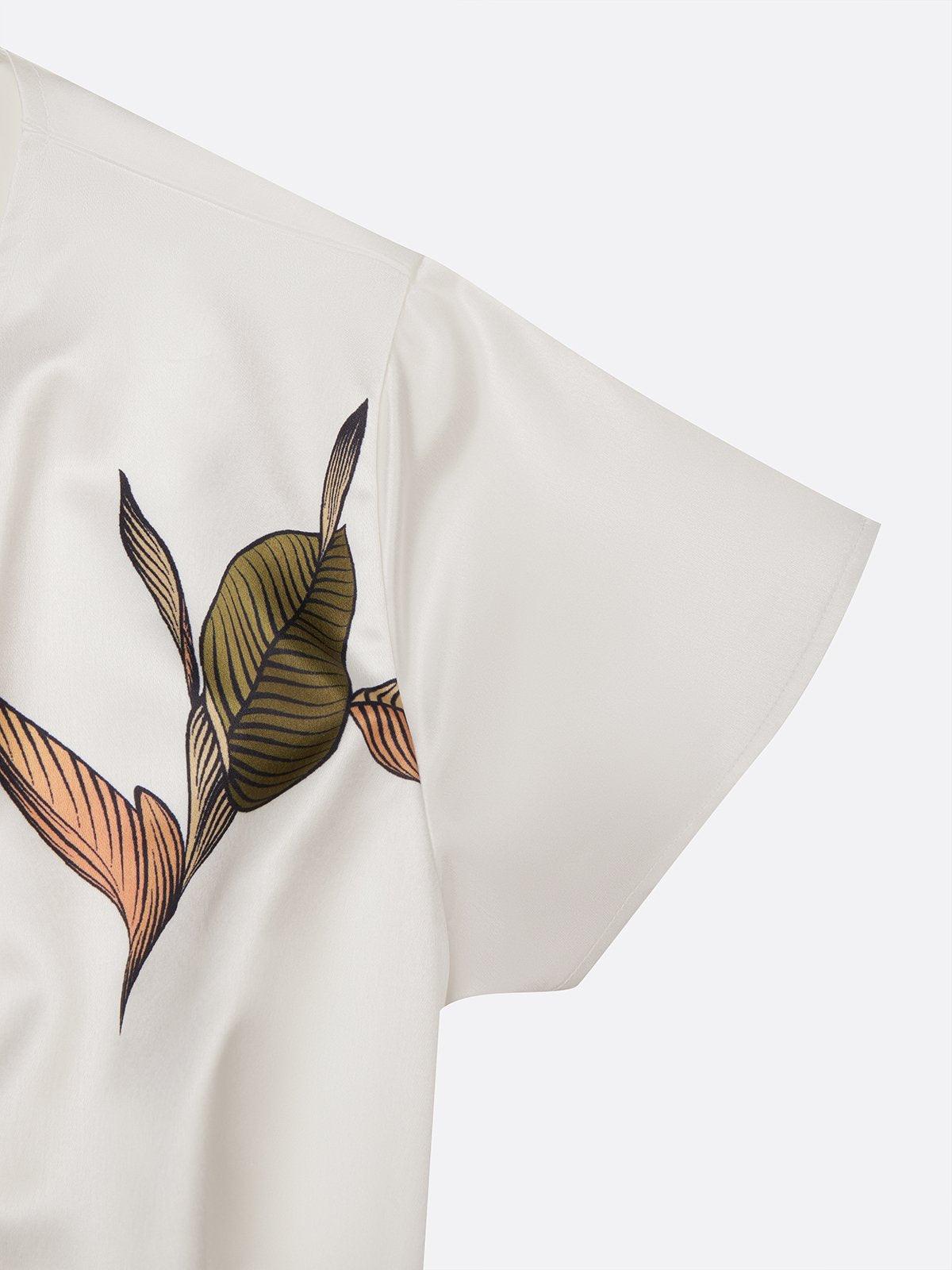 Harper - Elegant botanisk wrapkjole