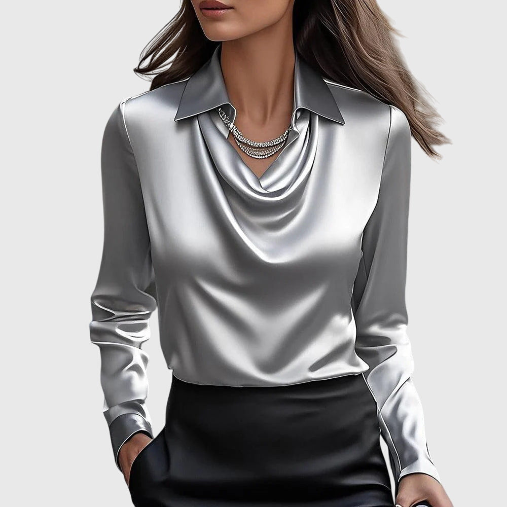 Sylvie - Skinnende og elegant bluse