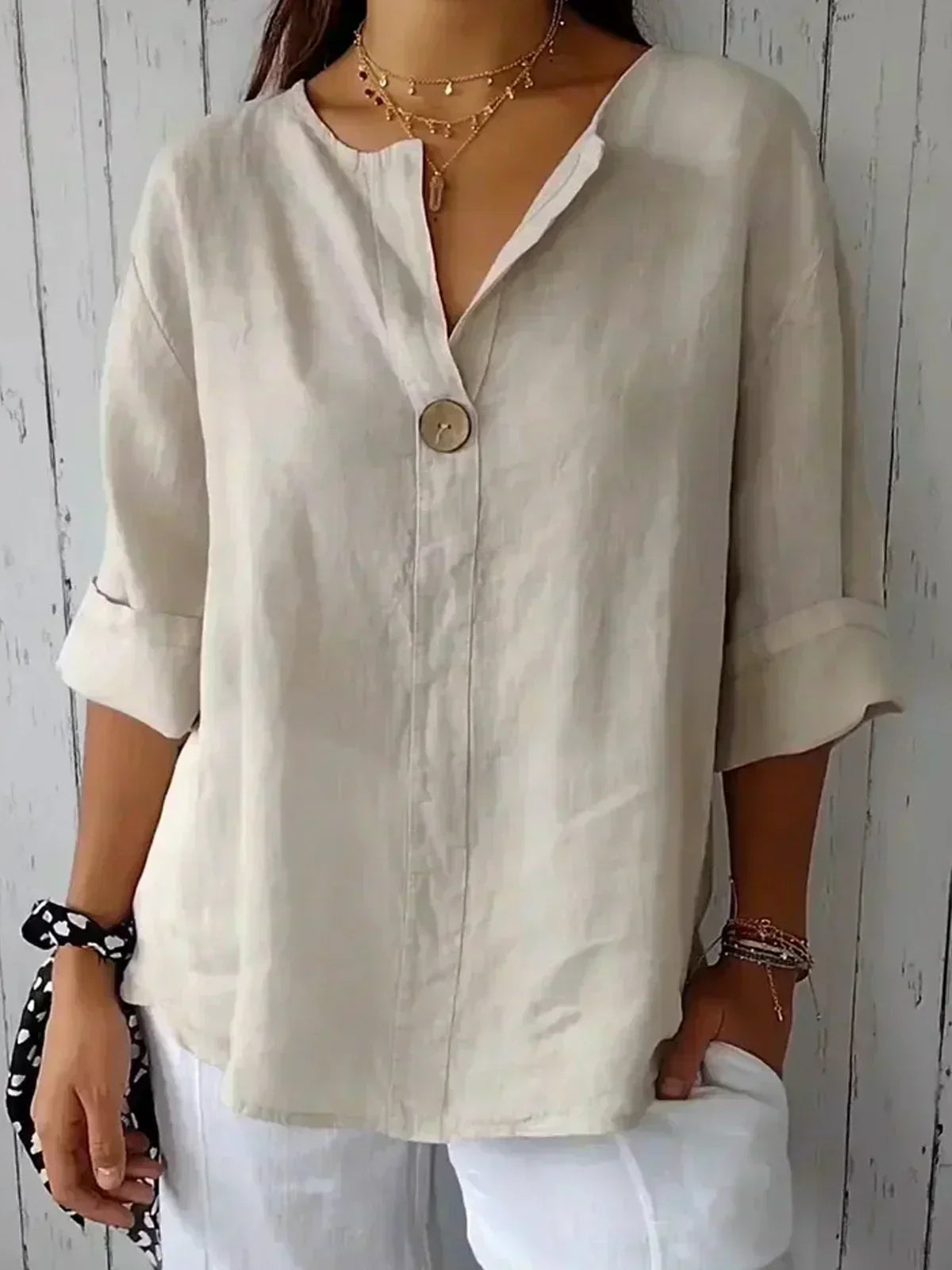 Jasmine - Miljøvenlig afslappet bluse