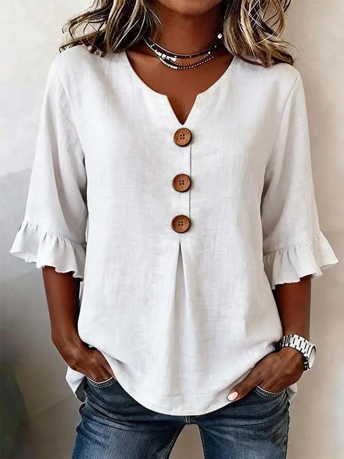 Stefania - Elegant romantisk bluse
