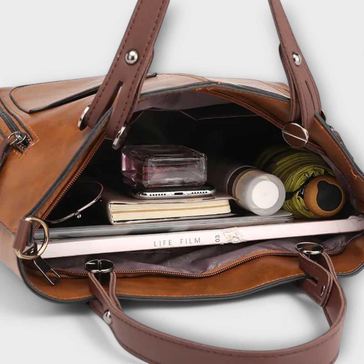 Serenya - Elegant og rummelig lædertaske