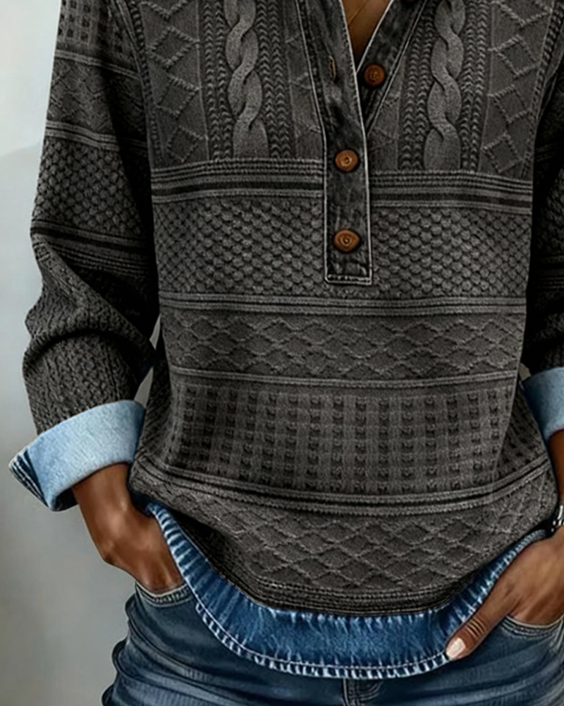 Sofia - Afslappet denimsweater