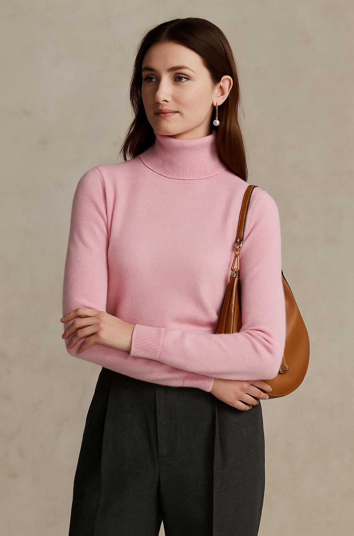 Amara - Luksuriøs rullekravesweater
