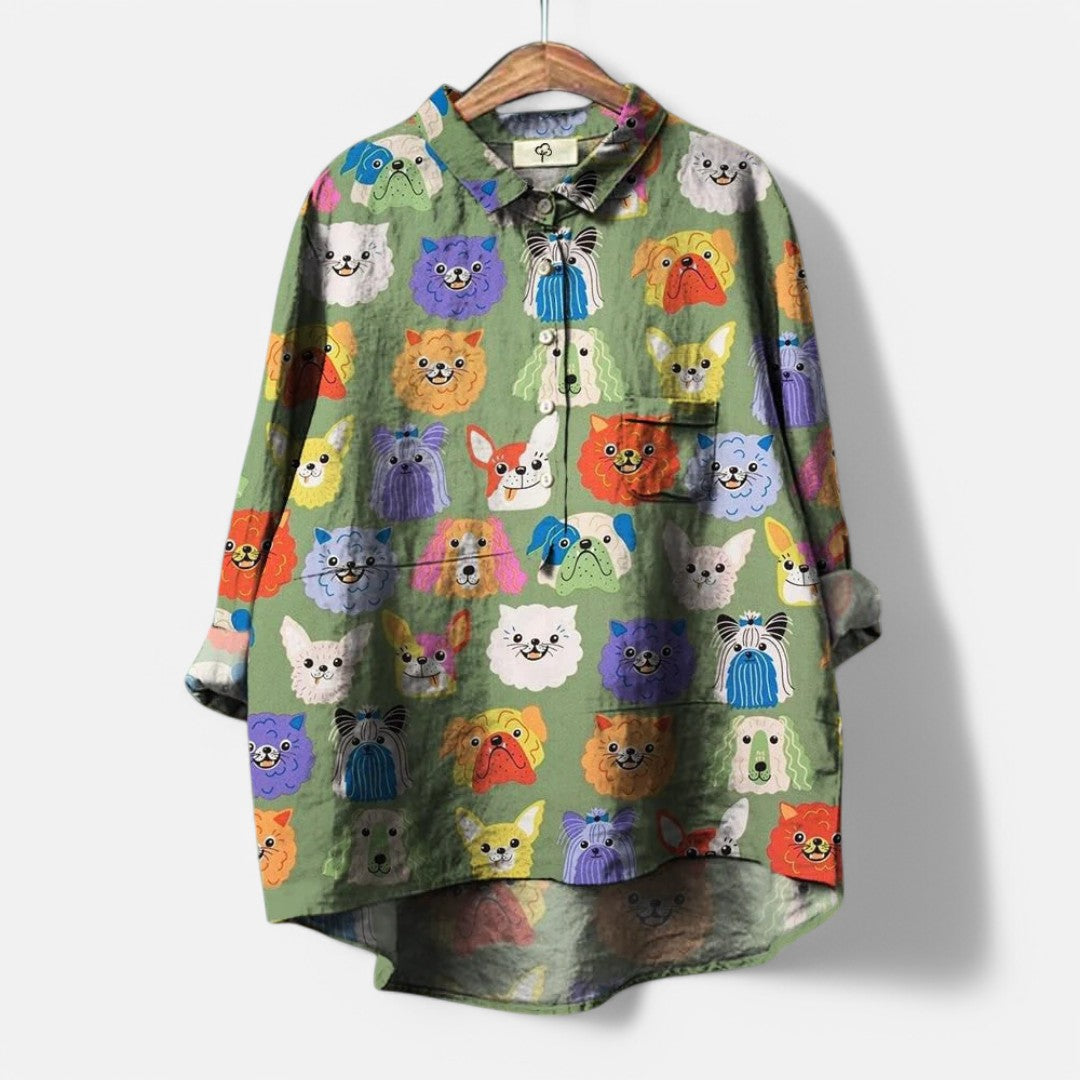 Frida - Elegant kunstnerisk bluse