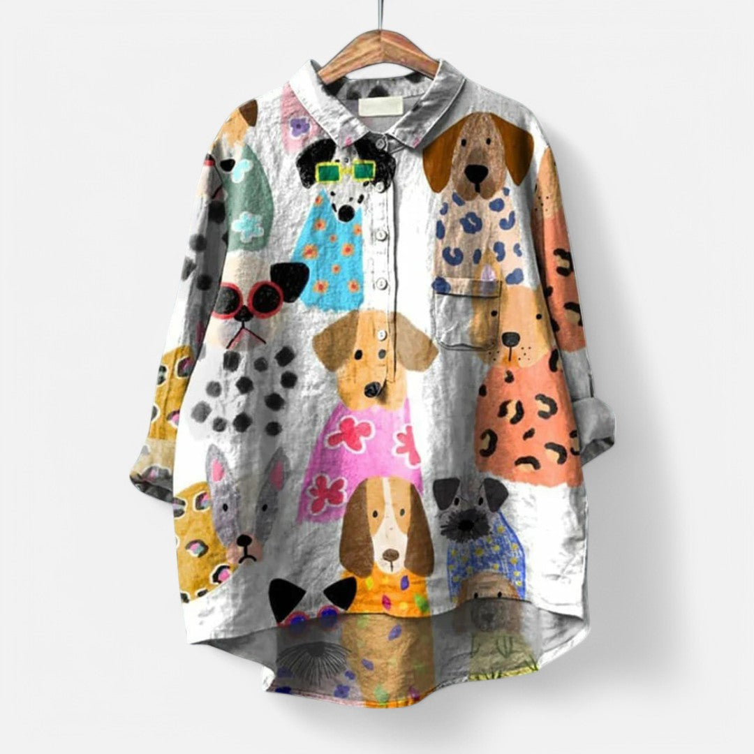 Frida - Elegant kunstnerisk bluse