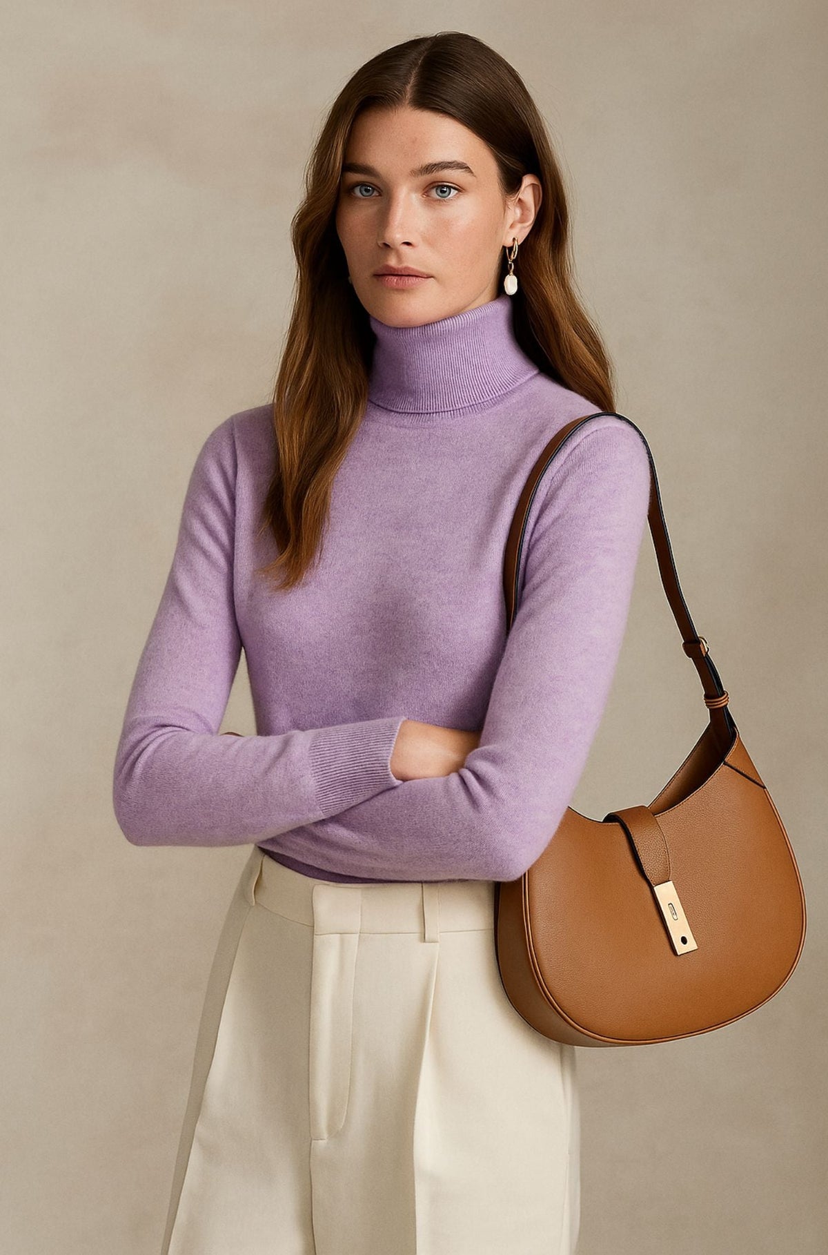 Amara - Luksuriøs rullekravesweater