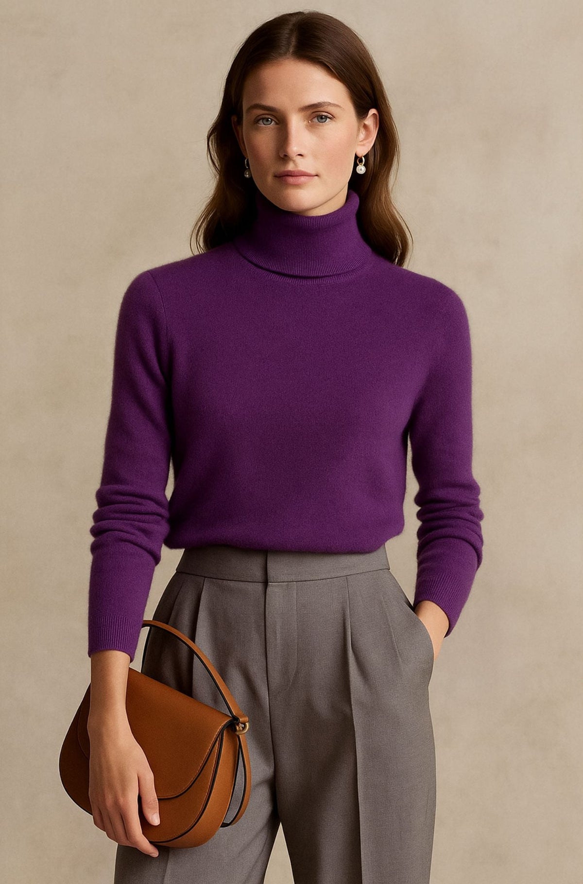 Amara - Luksuriøs rullekravesweater