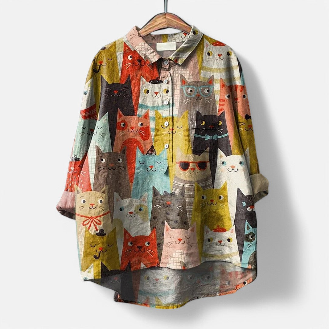 Frida - Elegant kunstnerisk bluse
