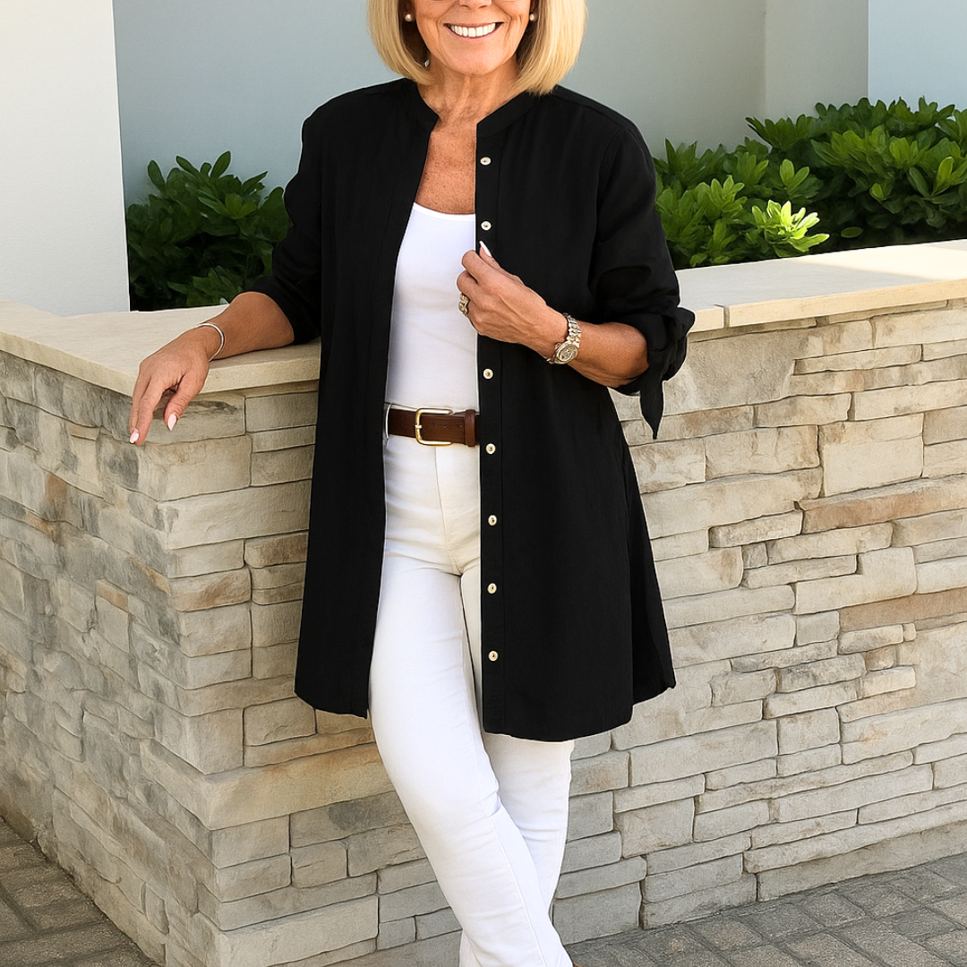 Louise - Elegant bluse med bindeærmer