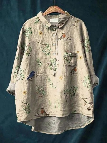 Julia - Elegant blomstret bluse