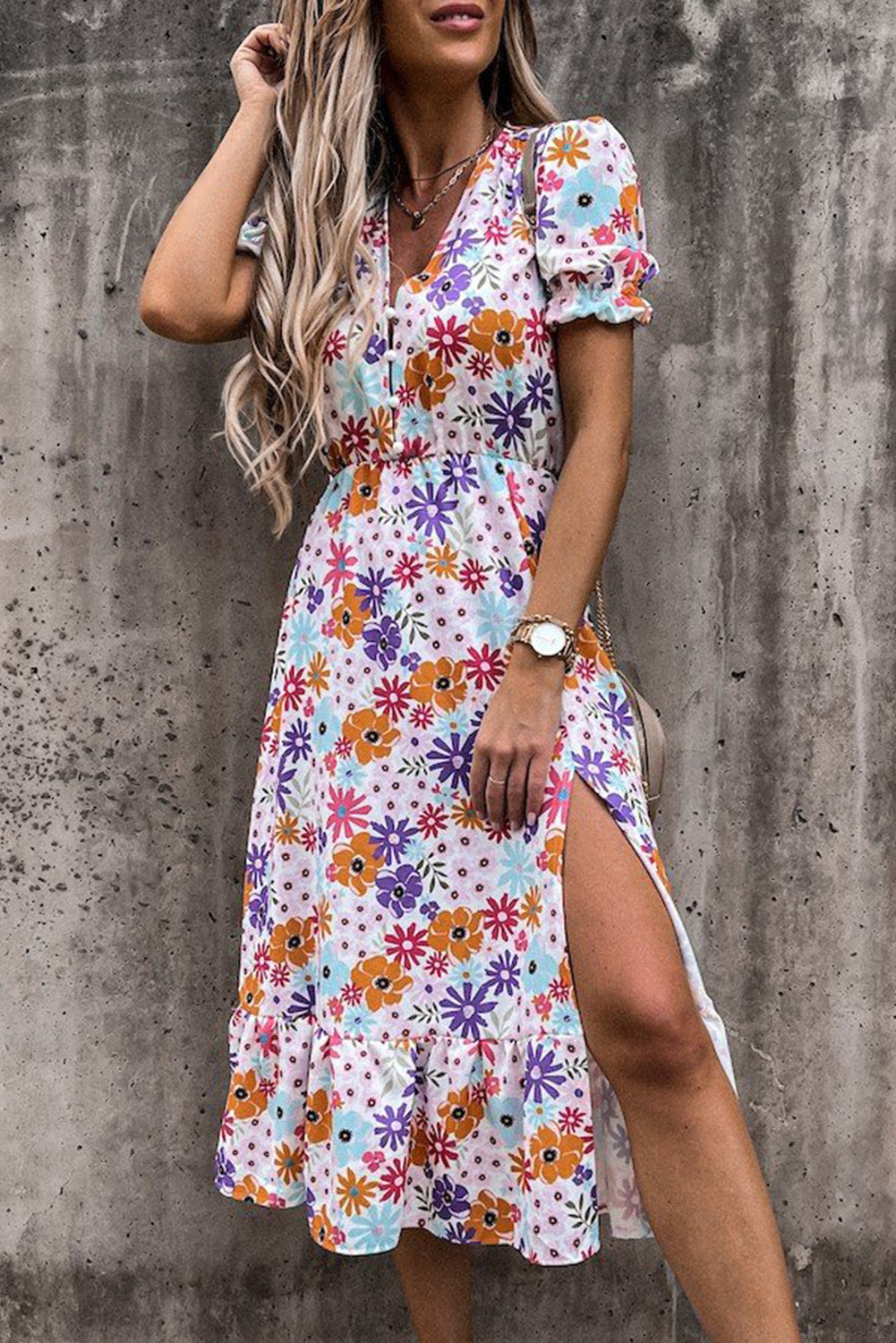 Georgia - Elegant blomsterkjole