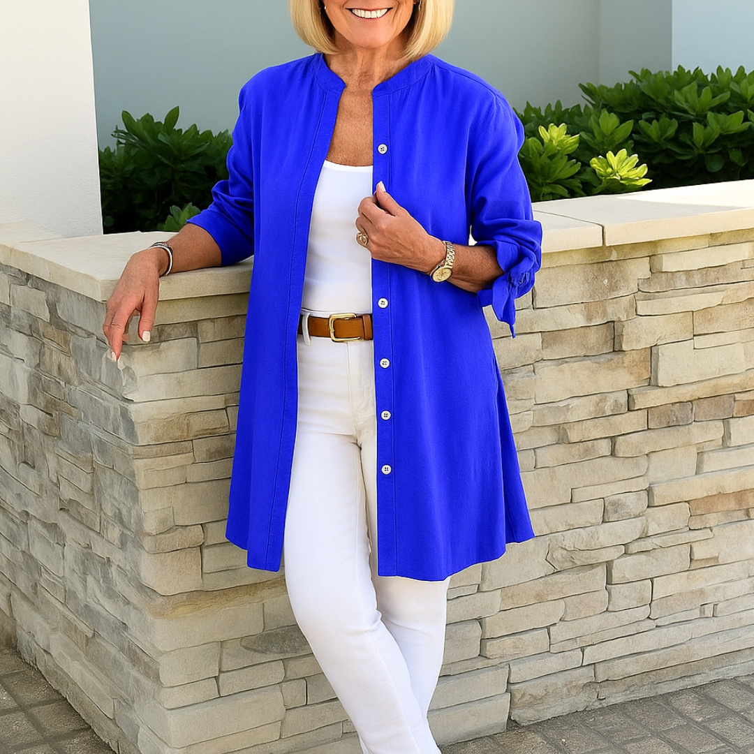 Louise - Elegant bluse med bindeærmer