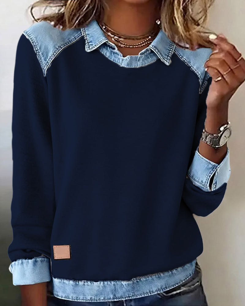 Lina - Moderne broderet bluse