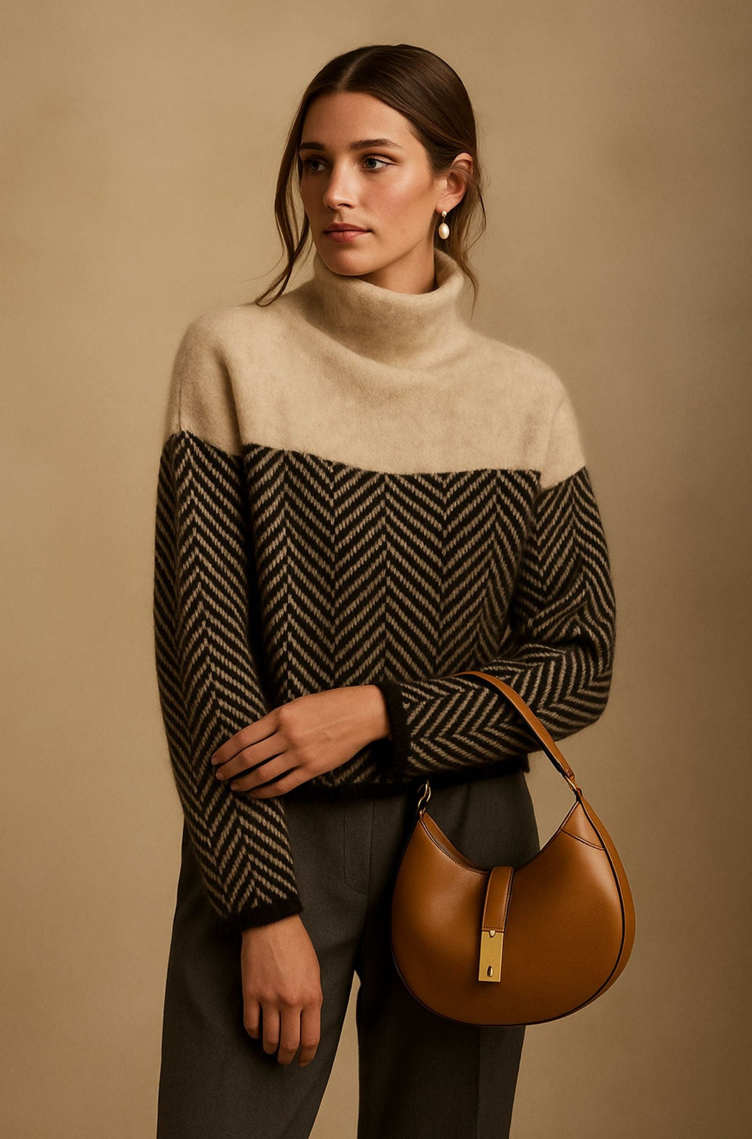 Amira - Elegant cashmere-sweater med rullekrave