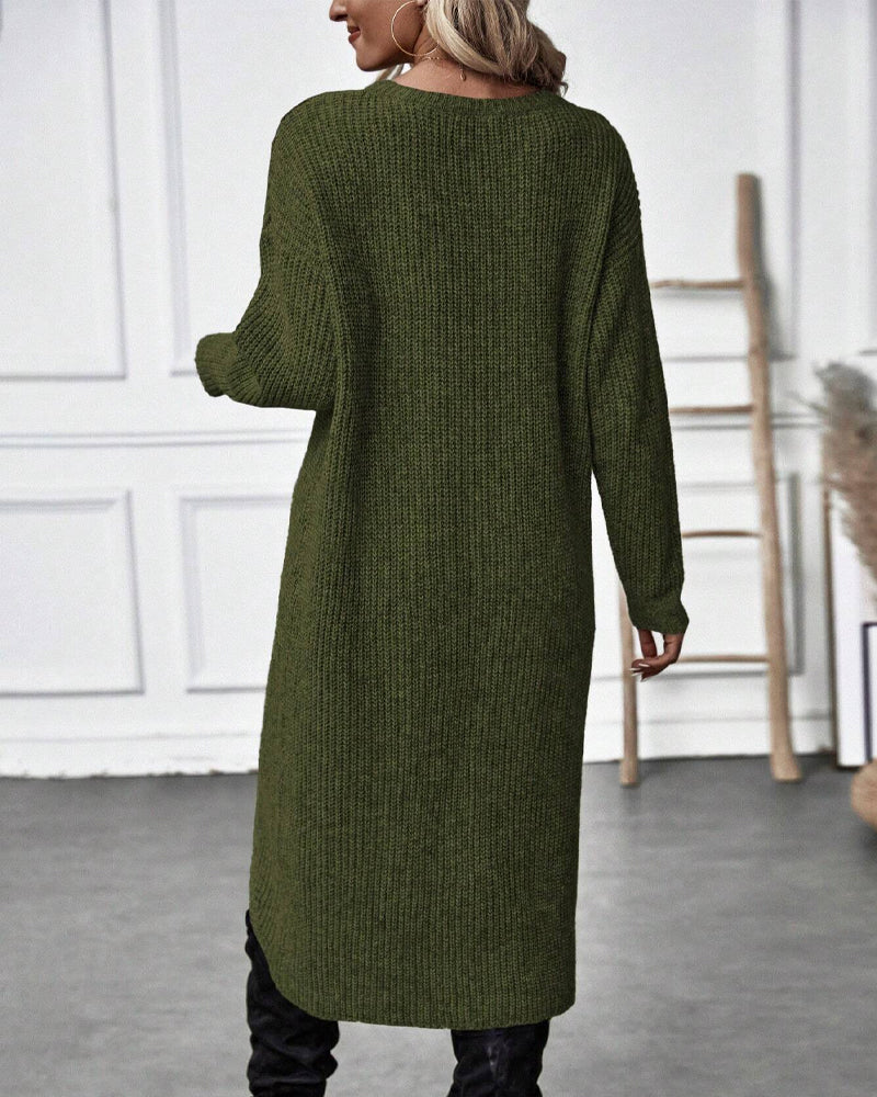 Brigit - Elegant Lang Striktrøje