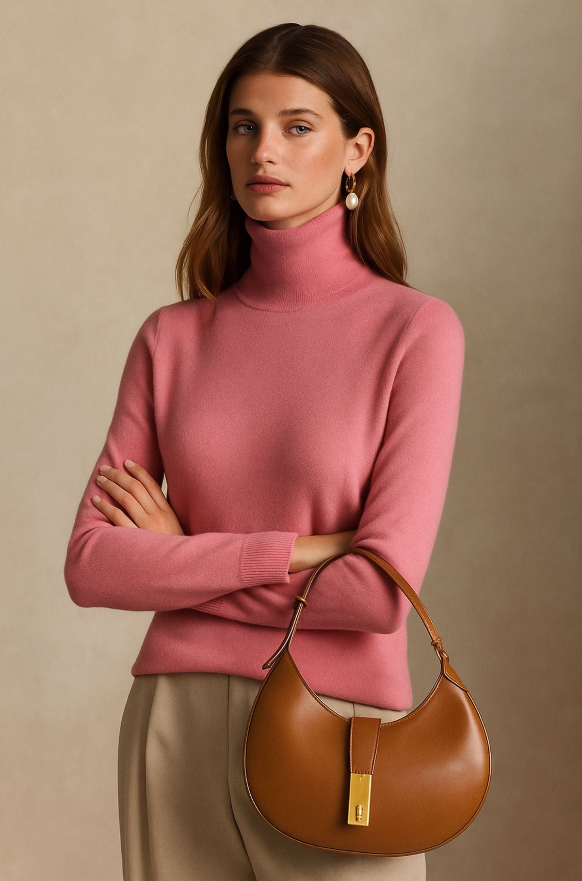 Amara - Luksuriøs rullekravesweater