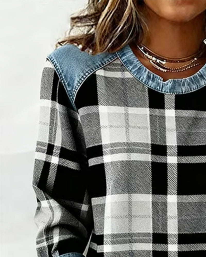 Célia - Modig patchwork-sweatshirt