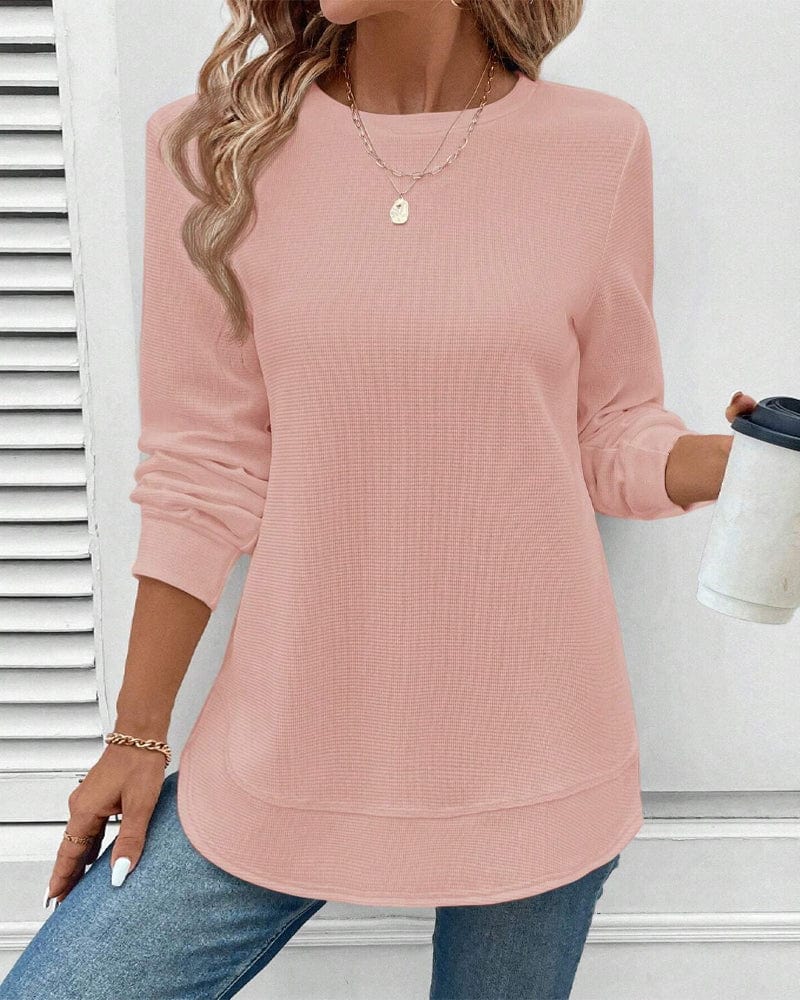 Alisa - Behagelig bluse med lange ærmer