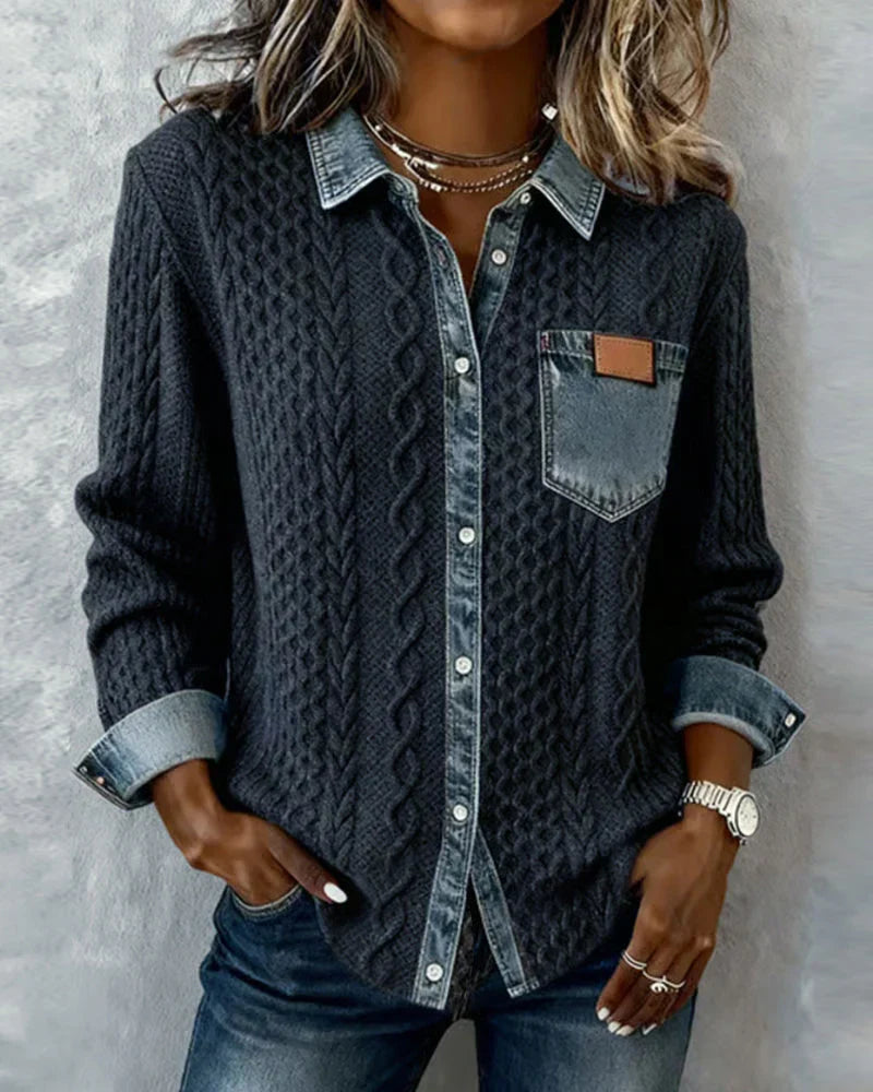 Simone - Fræk Denimskjorte
