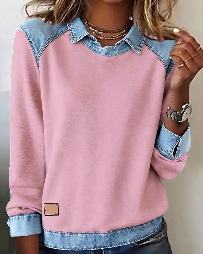 Lina - Moderne broderet bluse