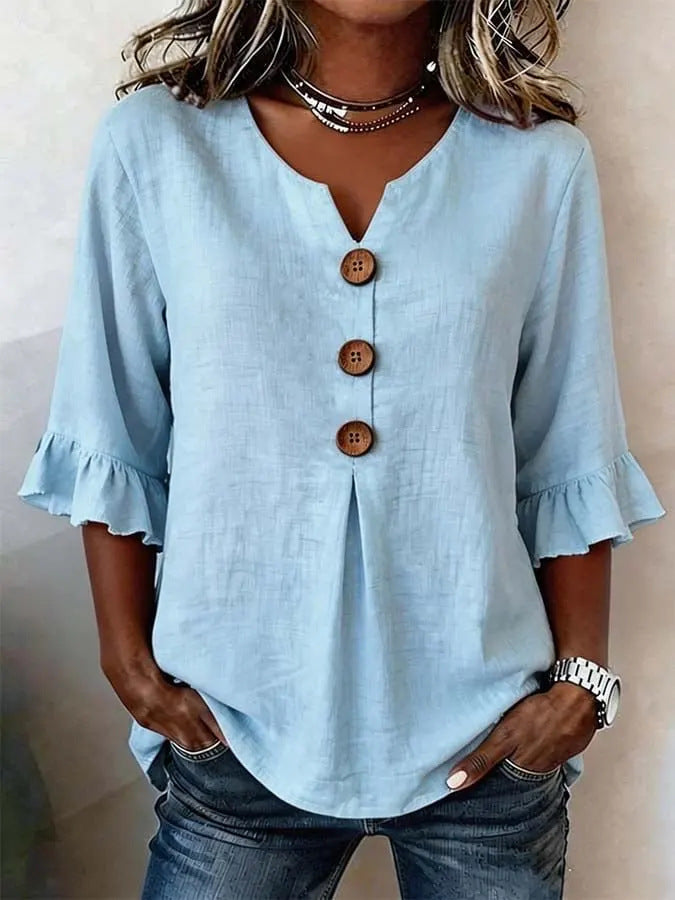 Stefania - Elegant romantisk bluse