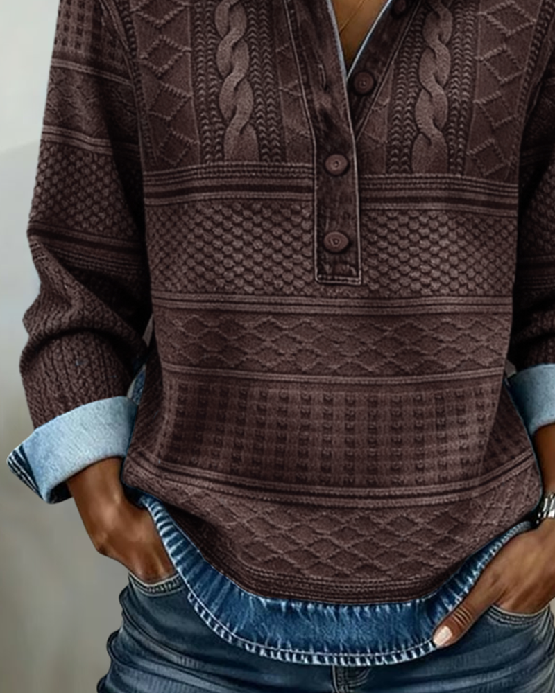 Sofia - Afslappet denimsweater