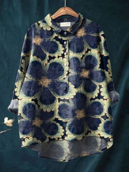 Julia - Elegant blomstret bluse