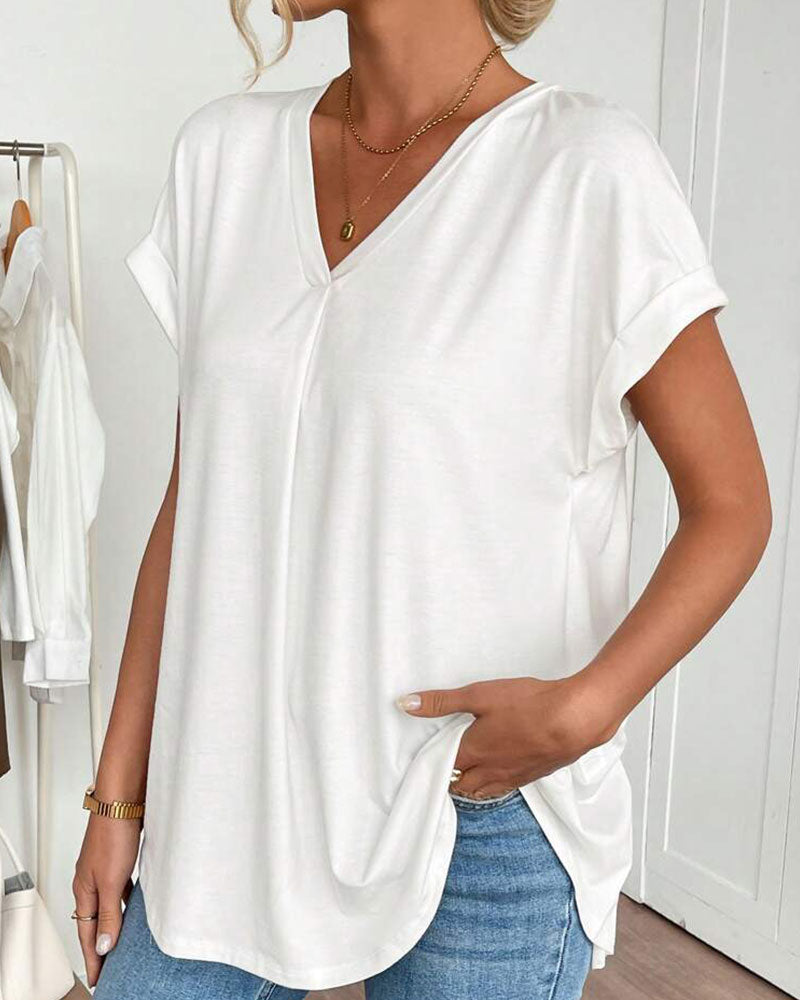 Estella - Afslappet patchwork-T-shirt