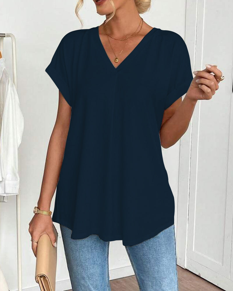 Estella - Afslappet patchwork-T-shirt