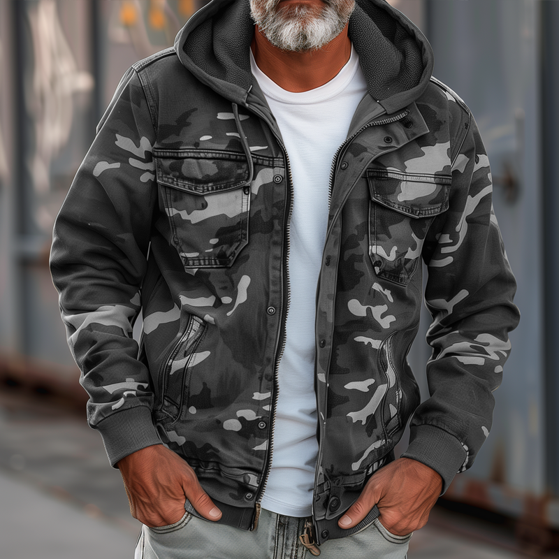 Fabian - Elegant cargojakke i camouflage