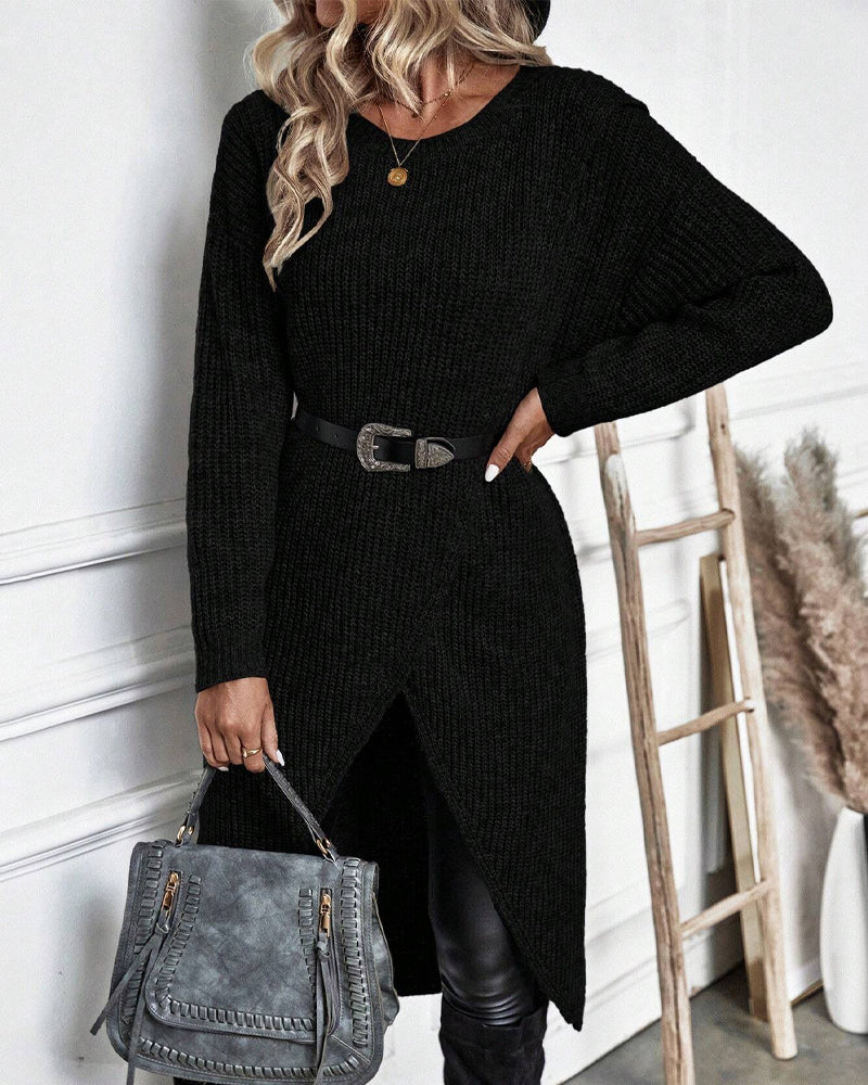 Brigit - Elegant Lang Striktrøje