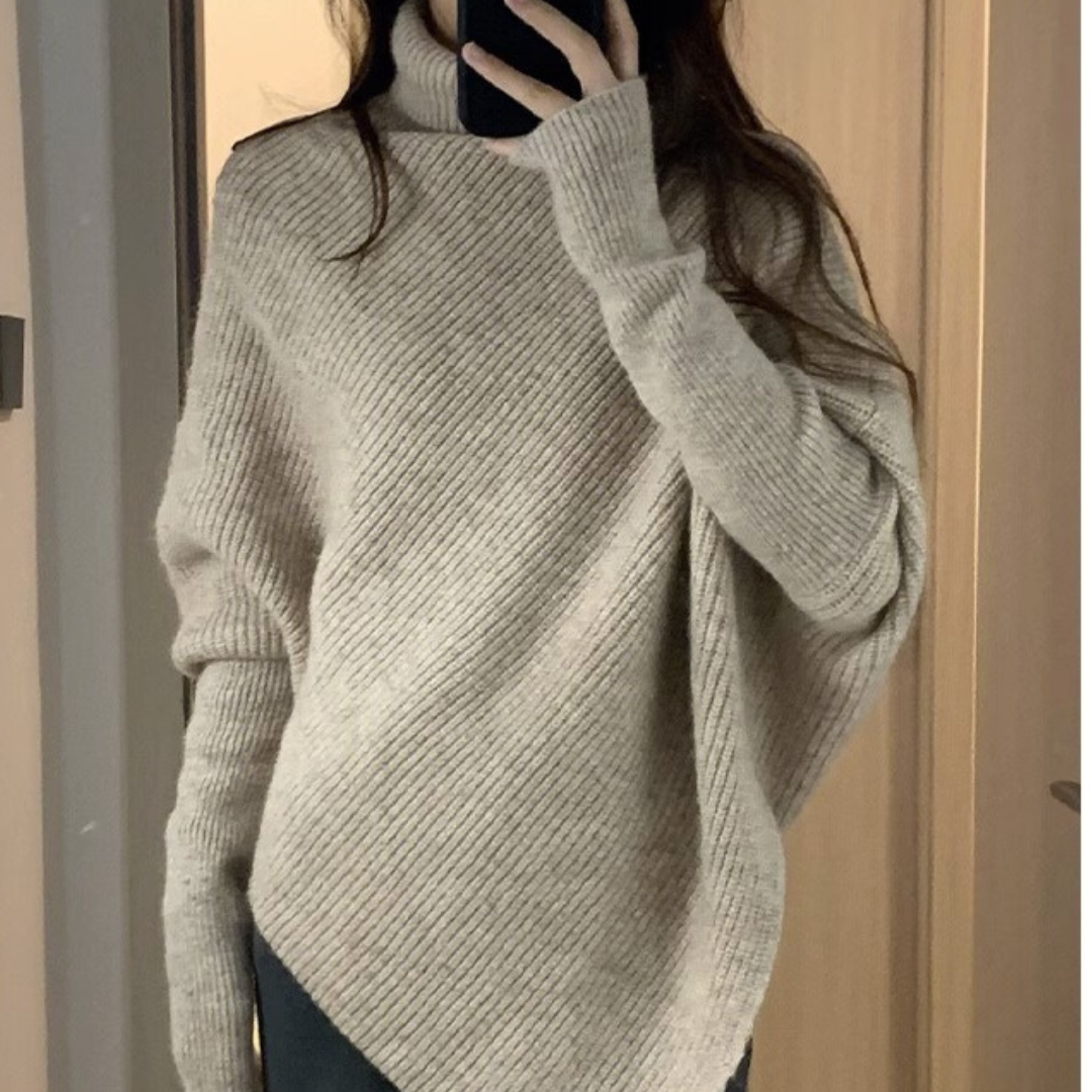 Anneta - Behagelig ponchosweater