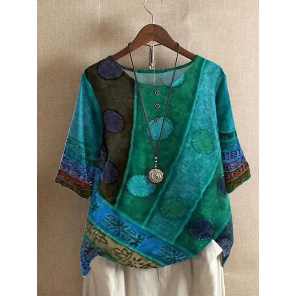 Valy - Farverigt boheme-top