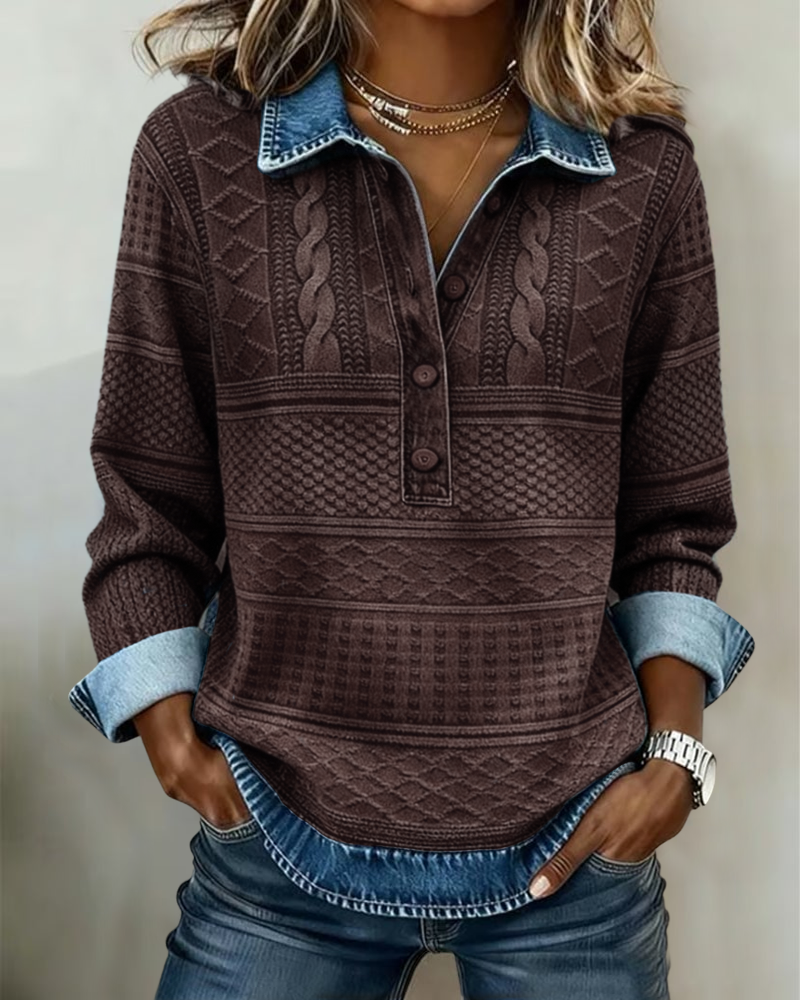Sofia - Afslappet denimsweater
