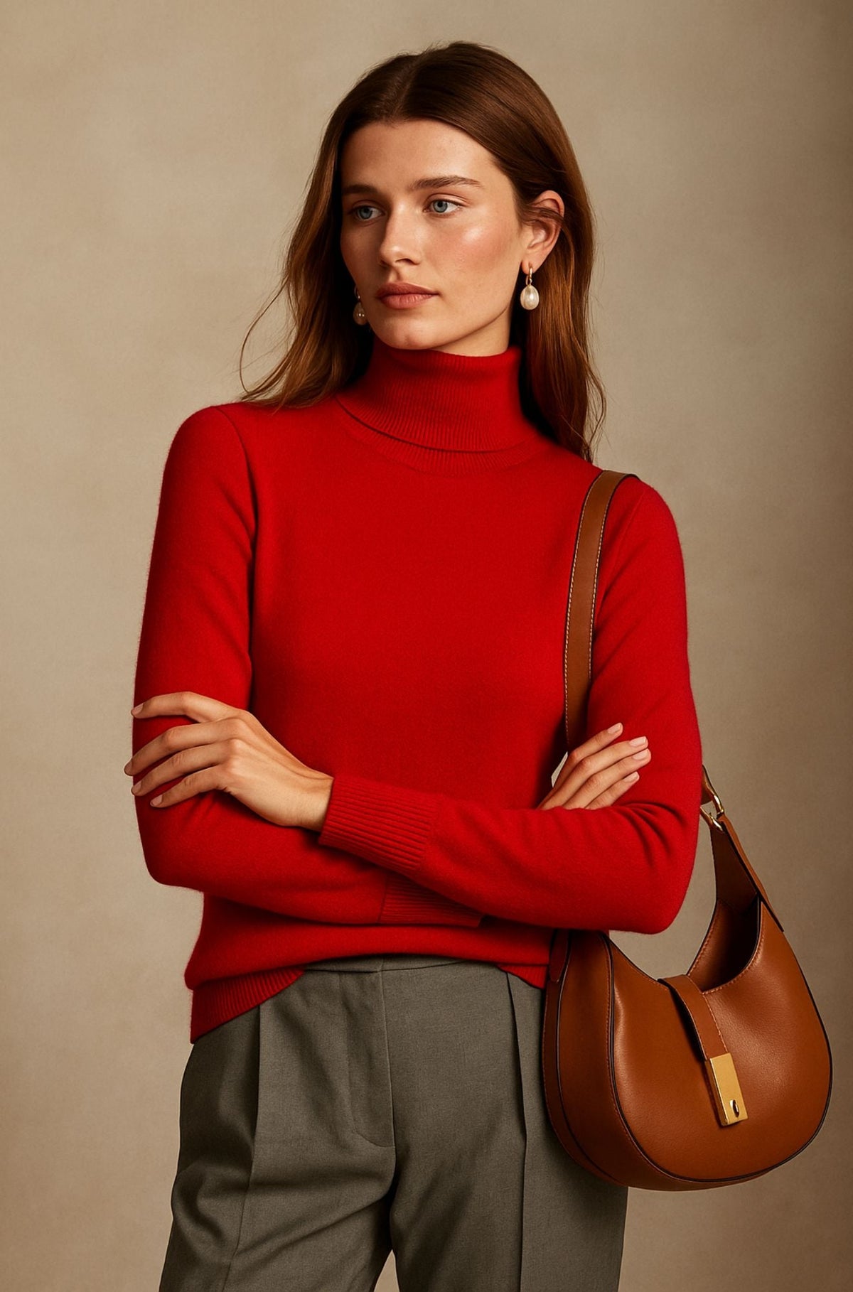 Amara - Luksuriøs rullekravesweater