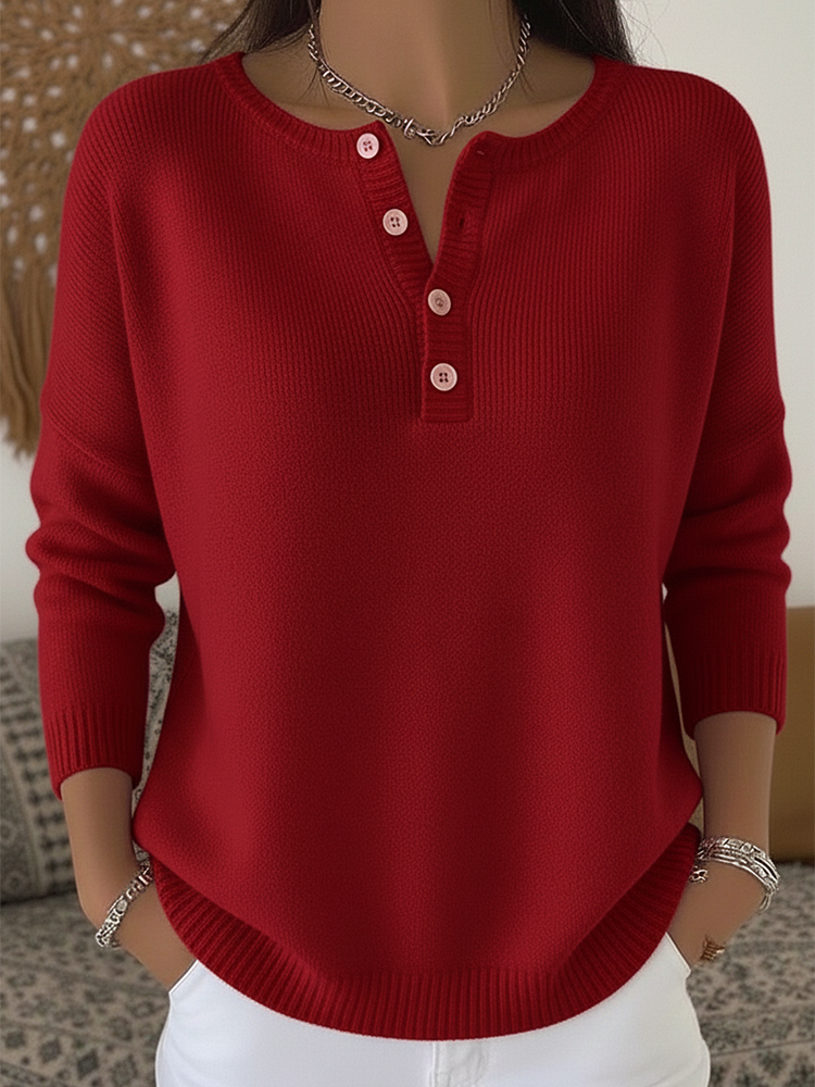 Sarah - Elegant Henley-sweater