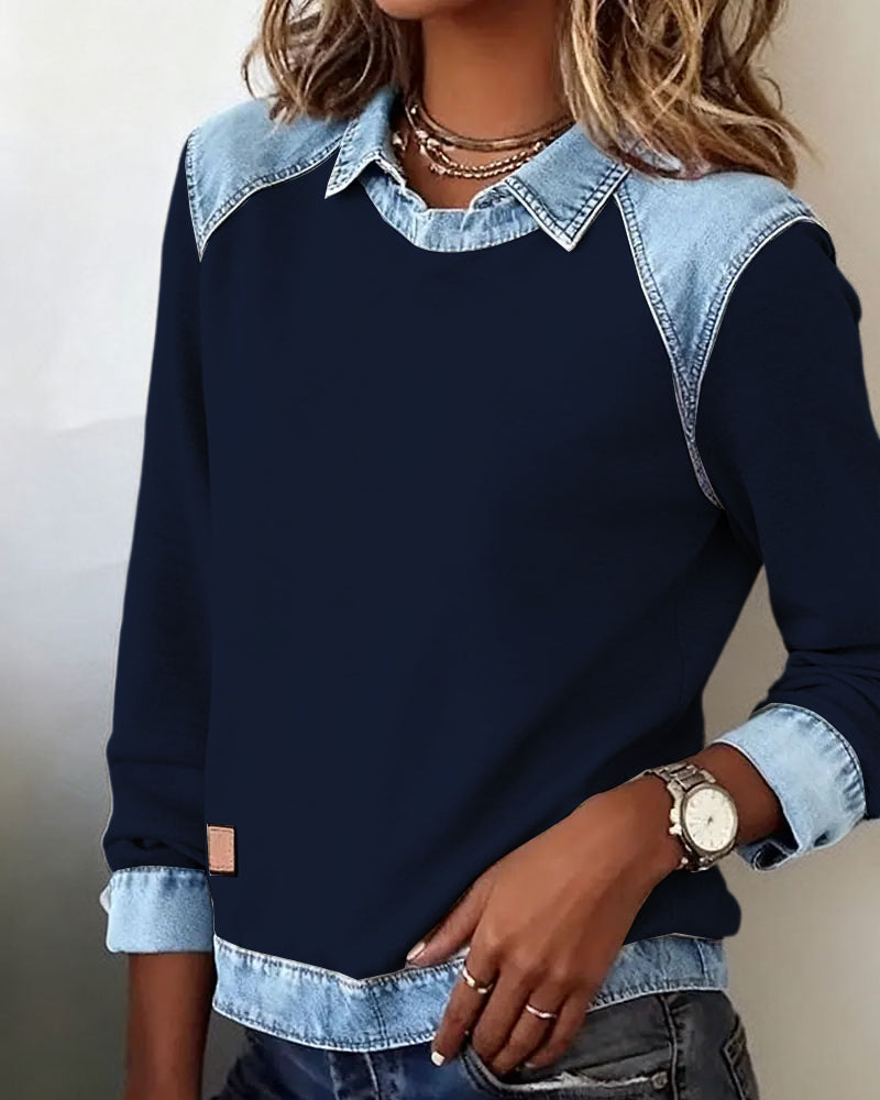 Lina - Moderne broderet bluse