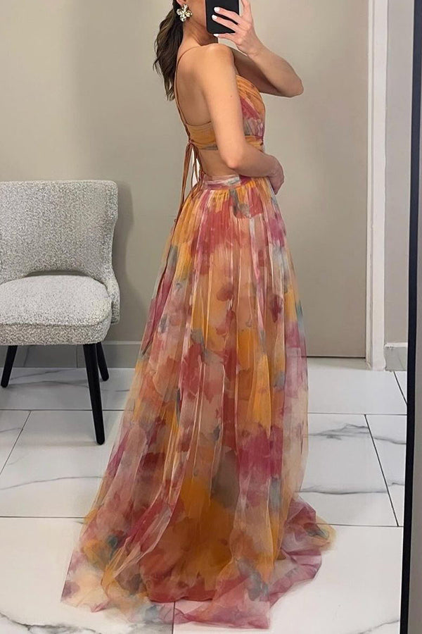 Frostine - Elegant blomstret kjole