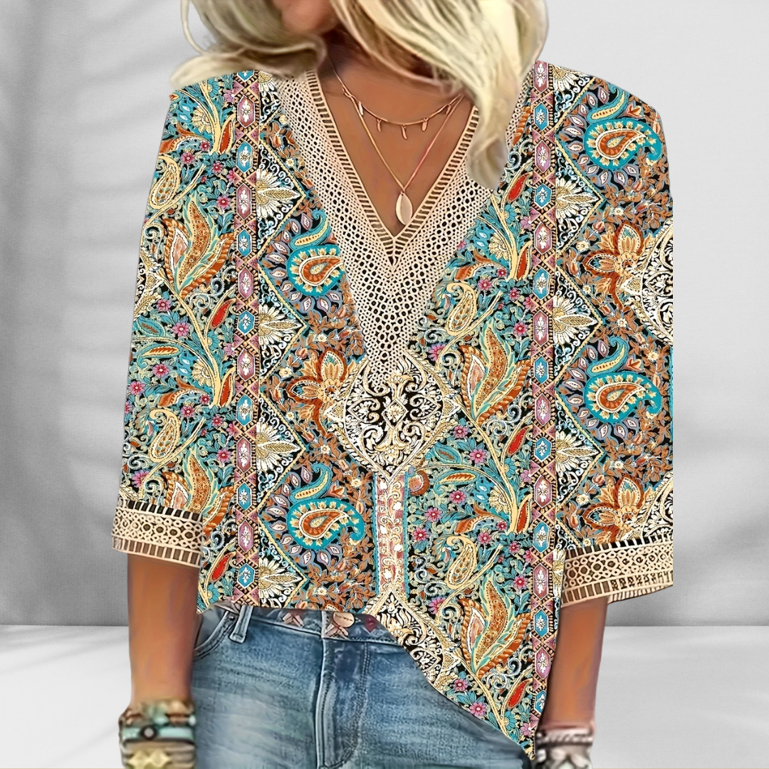 Alis - Elegant boho-bluse