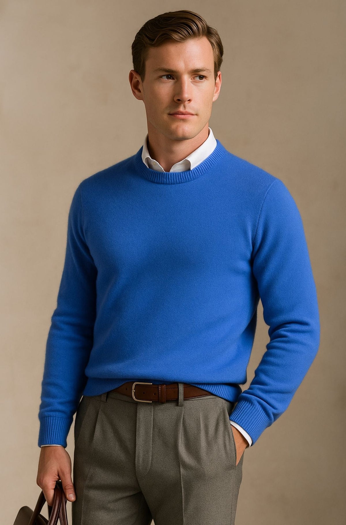 Giles - Elegant pullover med rund hals