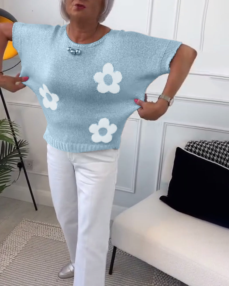 Daisy - Elegant sweater med blomster